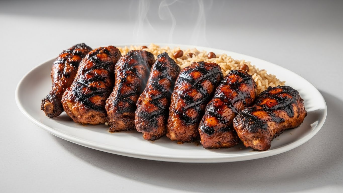 Jerk : BBQ Chicken with Rice – 8 Pieces