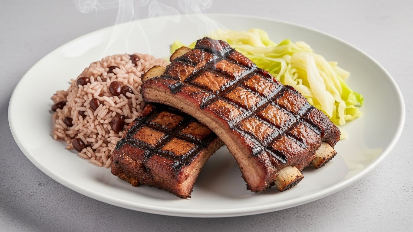 jerk pork with rice